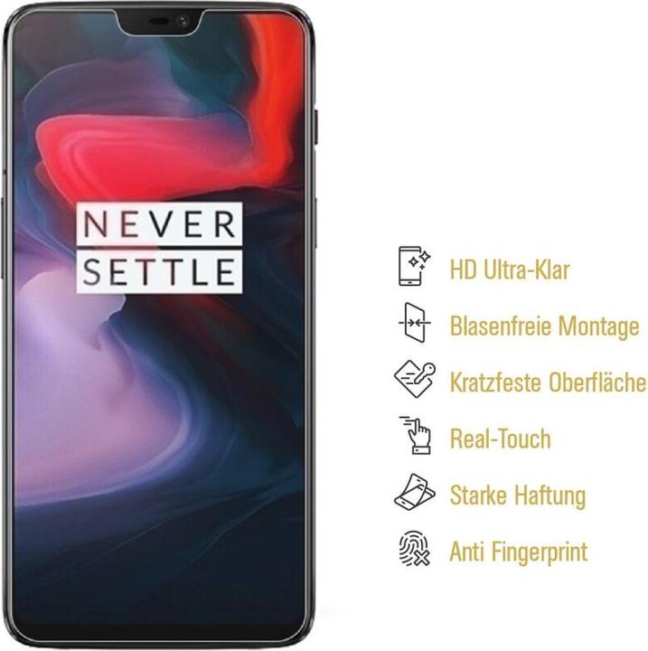 Produktbild Protectorking 4x Panzerfolie Anti-Shock HD Klar (4 Stück, OnePlus 6)