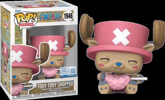Actual product image Funko One Piece POP! Animation Vinyl Figur Tony Chopper with Cotton Candy heo Exclusive 9 cm