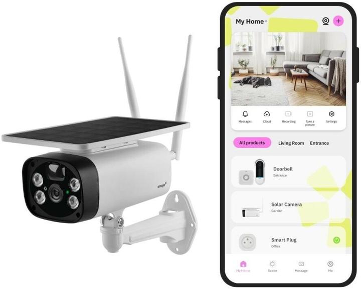 Actual product image Omajin Network camera OMA-OSC-01-EU Solar/battery/HD/alarm system (1920 x 1080 Pixels)