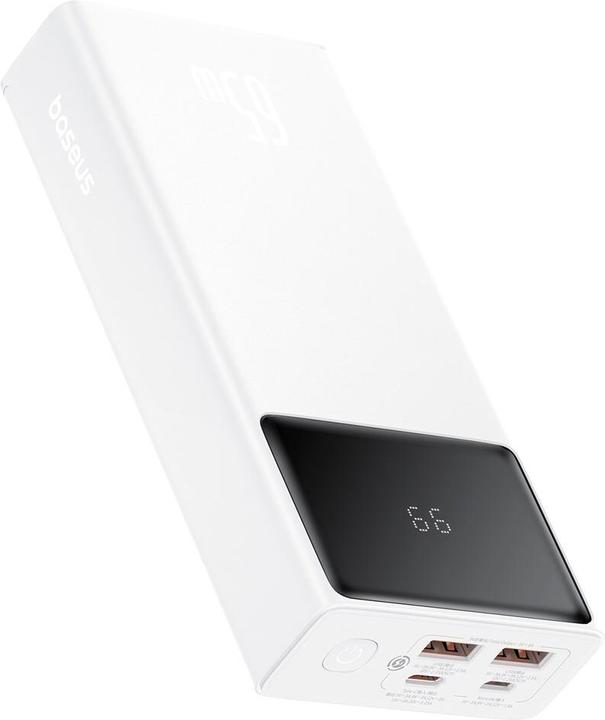 Actual product image Baseus Power Bank Star-Lord, 20000mAh 65W + USB - USB-C cable (white) (20000 mAh, 65 W, 65 Wh)