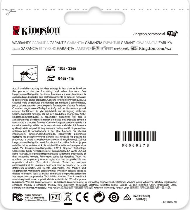 Actual product image Kingston Canvas Select Plus (256 GB, SDXC, U3, UHS-I)