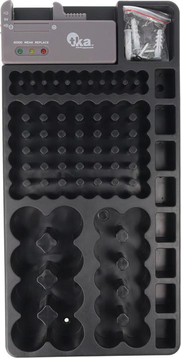 Image du produit AccuCell Organisateur de batterie 2en1, boîtier universel pour 1 à 110 batteries ou piles