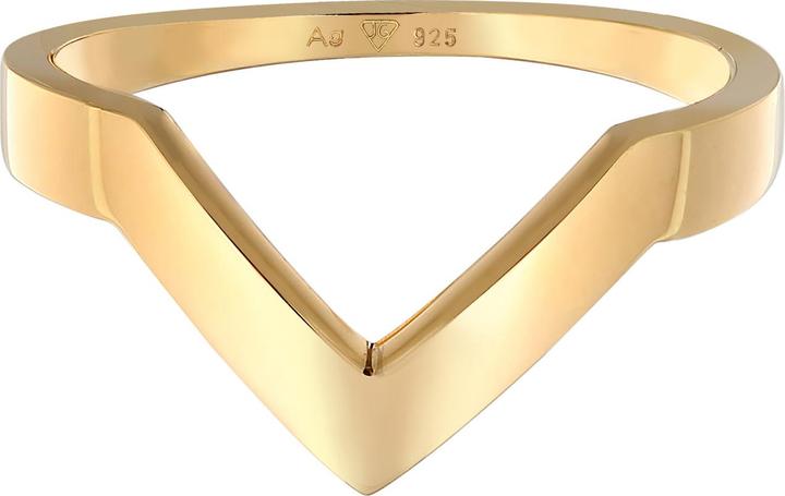Produktbild Elli PREMIUM Ring V-Form Basic 925 Silber rhodiniert (66, 925 Silber)