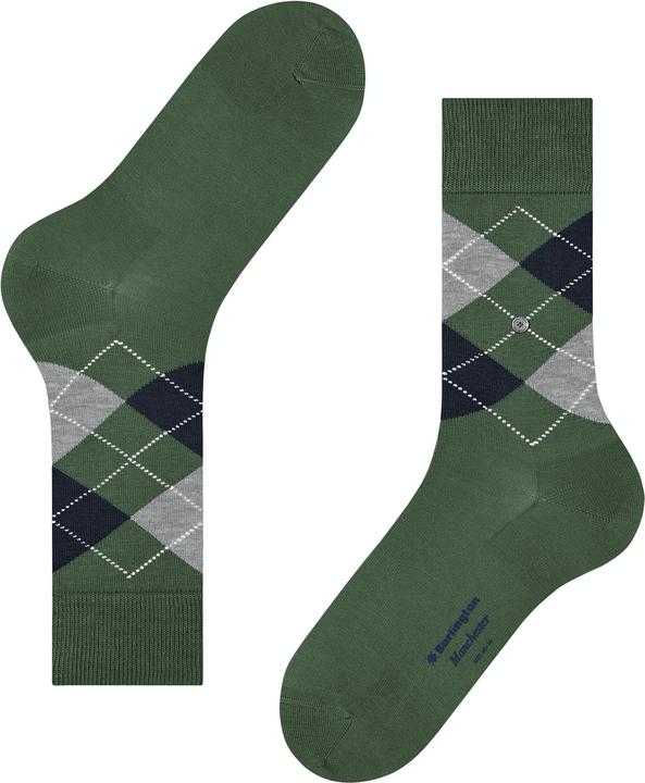 Image du produit Burlington Chaussettes "Manchester" vert/Ã petits motifs (Une unité par pack, 40 - 46)