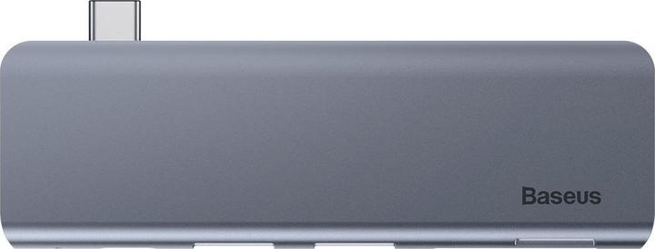 Actual product image Baseus Harmonica Five-in-one HUB Adapter Grey (USB-C, 5 Ports)
