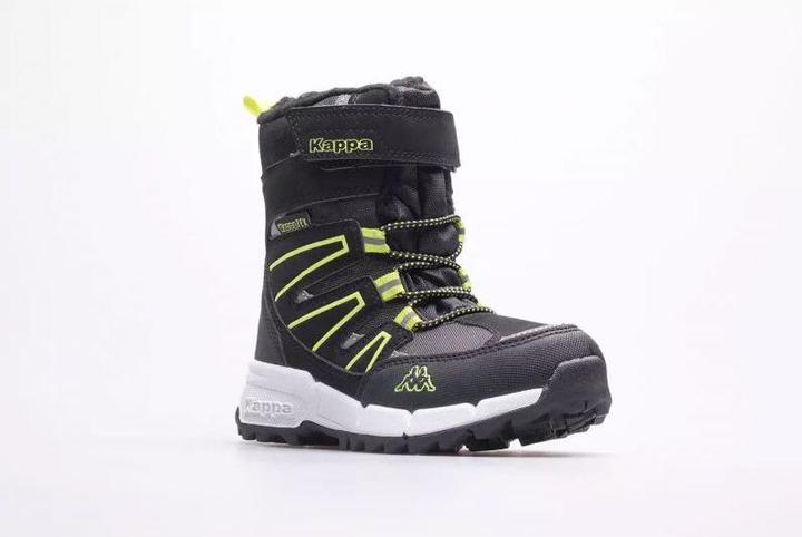 Actual product image No Name Kappa Floki Tex children's shoes black-lime 260975K 1133 (11.14")