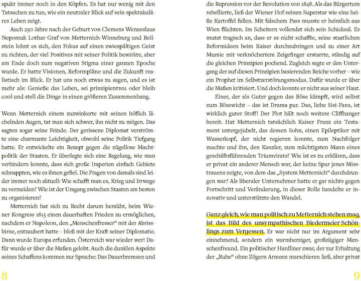 Produktbild der kleine metternich (Deutsch, Stefan Müller, Anna Frohmann, 2023)