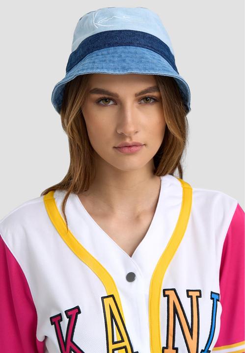Produktbild Karl Kani KKWACCQ221010BLU Signature Block Denim Bucket Hat blue (One Size)