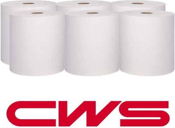 Actual product image CWS Towel rolls bright white 21,5 cm x 100 m 6 rolls/package, 100% cellulose, outside unwinding (6 x)