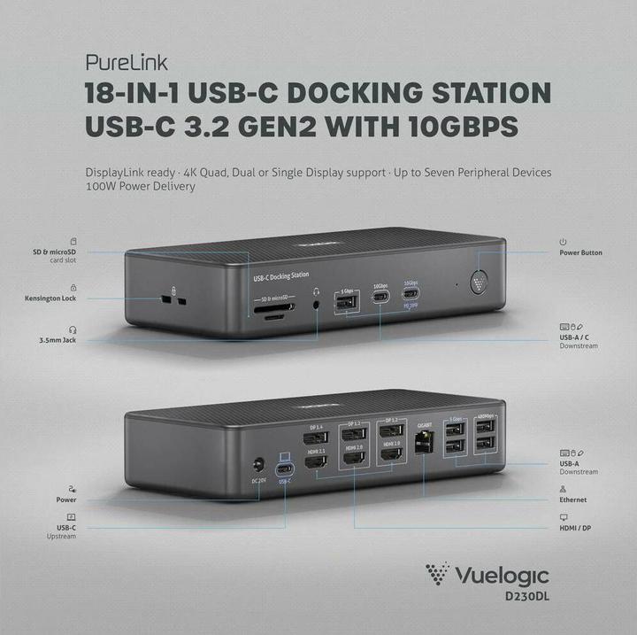 Actual product image Purelink VL-D230DL (USB-C, 17 Ports)