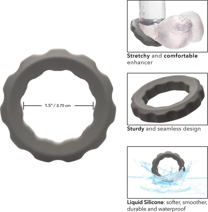 Productafbeelding CalExotics California Exotics Alpha Erect Ring Grijs (3.75 cm)
