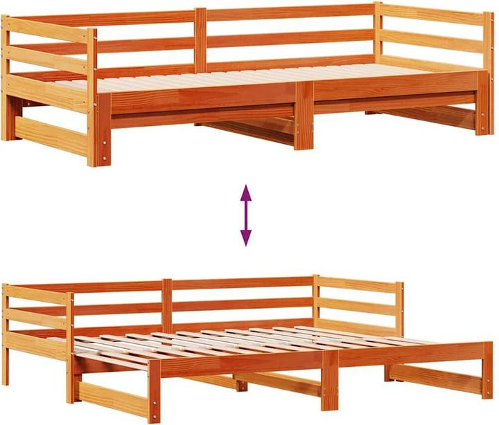 Image du produit VidaXL Lit de jour Extensible avec tiroirs (90 x 200 cm)