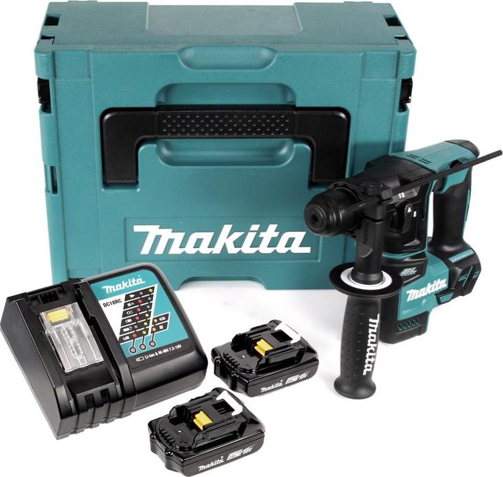 Actual product image Makita DHR 171 RAJ Cordless hammer drill 18 V 1,20 J SDS Plus Brushless + 2x rechargeable battery 2,0 Ah + (Rechargeable battery operated)