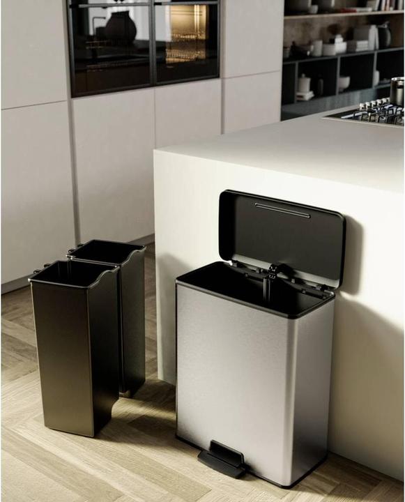 Image du produit Curver Deco bin slim 254619 Poubelle 52 l (l x h x p) 486 x 615 x 284 mm Silbe (52 l)