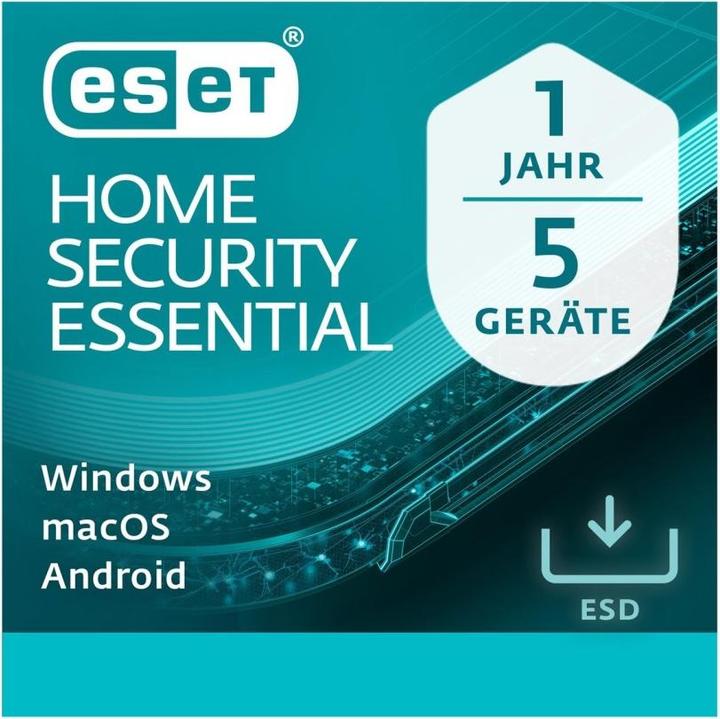 Immagine prodotto ESET HOME Security Essential ESD, versione completa, 5 utenti, 1 (5 Dispositivi, 12 mesi)