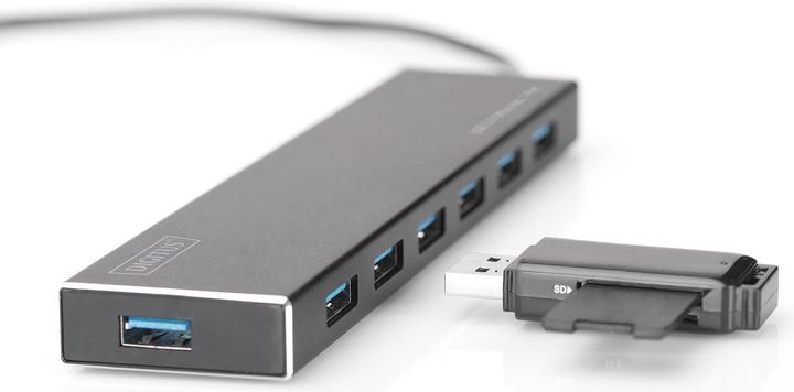 Immagine prodotto Digitus Hub 7 porte USB 3.0 SuperSpeed, alimentatore, alluminio HQ (USB-A, 7 Porti)