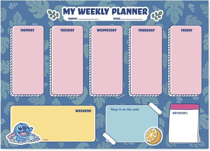 Immagine prodotto Disney Stitch - agenda settimanale 54 pagine A4 (A4)