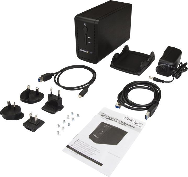 Immagine prodotto StarTech Contenitore Per Dischi HDD 3.5in Doppio (3.5")