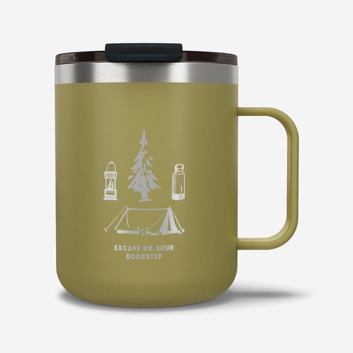 Immagine prodotto Quechua Tasse isolierend Edelstahl Camping Wandern Trekking - 900 0,35 l khaki