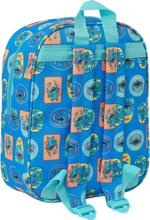 Produktbild Lilo & Stitch Schulrucksack Blau 22 x 27 x 10 cm 3D