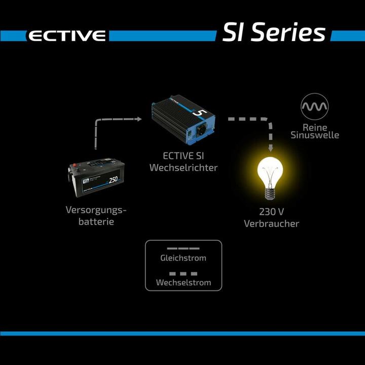 Immagine prodotto Ective SI102 Invertitore a onda sinusoidale 1000W/12V