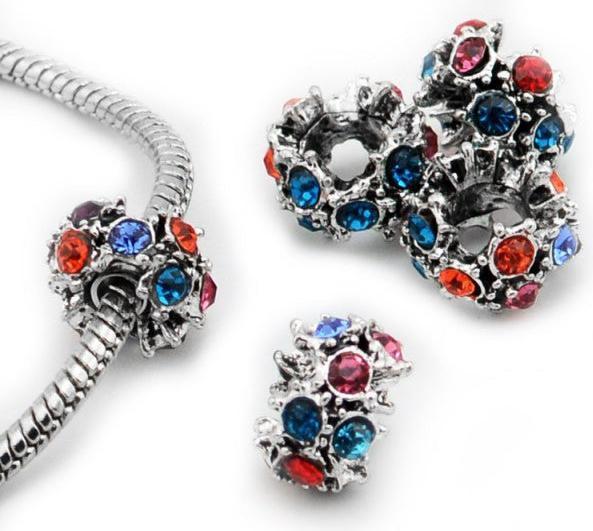 Image du produit Hermex Perle strass argenté 925 - Argenté multicolore (Argent 925)