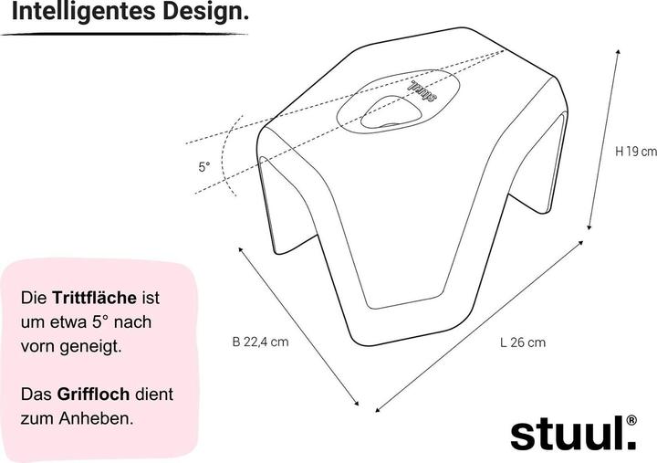 Produktbild Stuul Charcoal Toilettenhocker