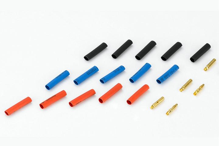 Actual product image Hobbywing 2mm plug incl. heat shrink tube