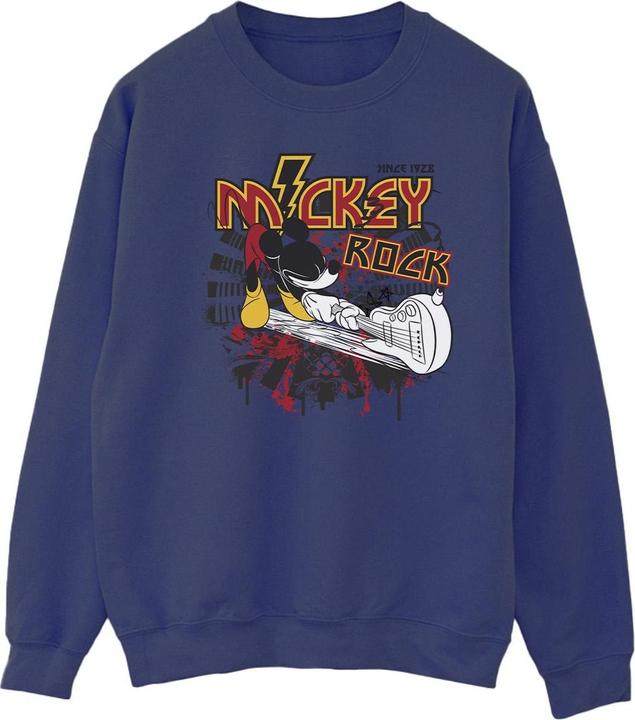 Disney Mickey Mouse Smash Guitar Rock Sweatshirt (S)