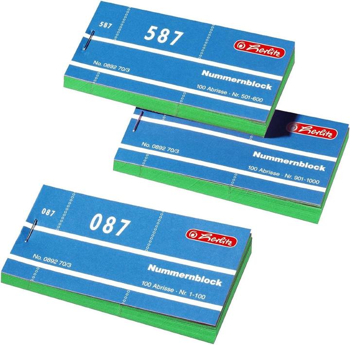 Produktbild Herlitz Nummernblock 1-1000 (1000 x)