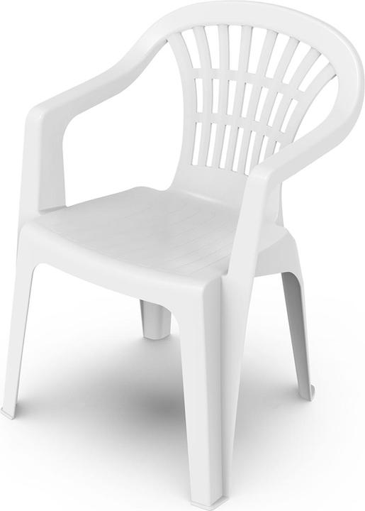 Produktbild Mojawo 4er Stapelstuhl Bistrostuhl Gartenstuhl ALTEA Weiss Kunststoff
