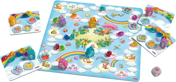 Actual product image Haba Unicorn glitter happiness game collection (English, German, Italian, French)