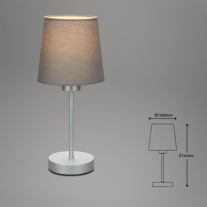 Actual product image Briloner Table lamp, gray-silver, 1xE14/25W (E14)