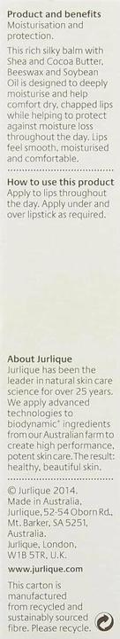 Nutritional values and ingredients Jurlique Lip Care Balm 15ml (Balm, 15 ml)