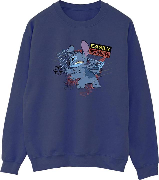Disney Lilo And Stitch Easily Distracted Sweatshirt (L)