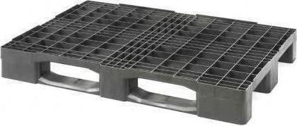 Actual product image Transpak Plastic pallet Dimensions 1200x800x150mm Anti-slip edge 7mm 1 EURO anthracite plastic (16 Piece)