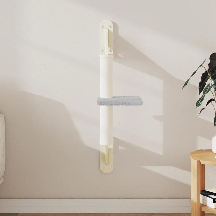 Image du produit VidaXL Arbre à chat avec colonne griffoir montage mural 85,5 cm (85.50 cm, Gris clair)