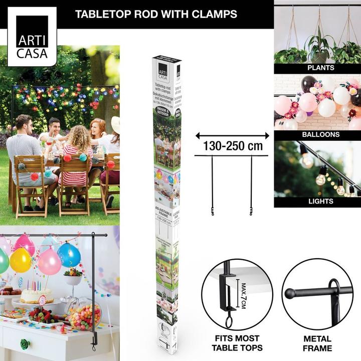 Actual product image Arti Casa Tabletop rod with clamps