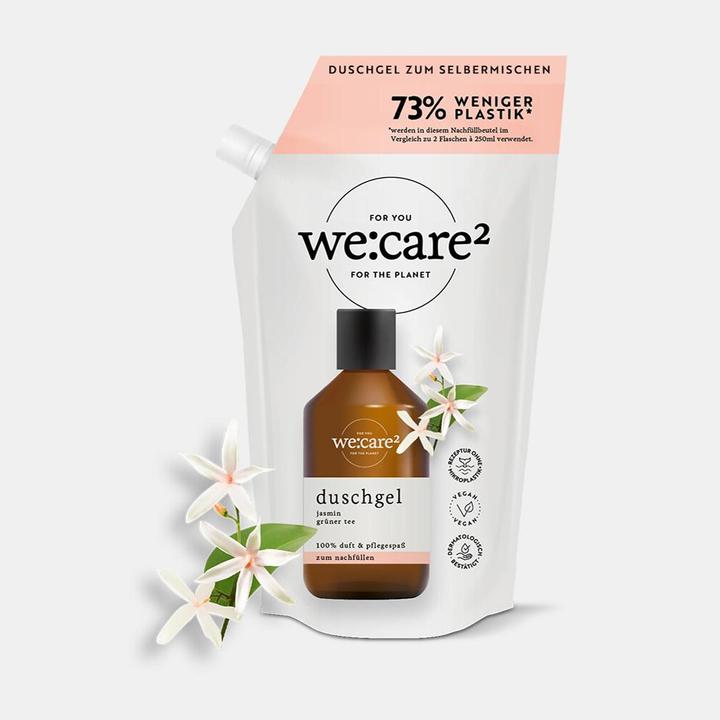 Image du produit we:care2 Nachfüllbeutel Duschgel, Jasmin-Grüner Tee (500 ml)