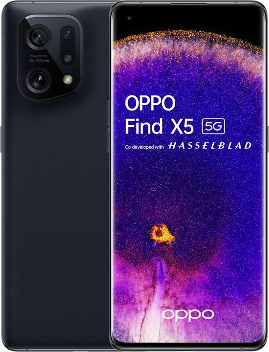 Produktbild OPPO Find X5 (256 GB, Black, 6.55", Dual SIM, 50 Mpx, 5G)