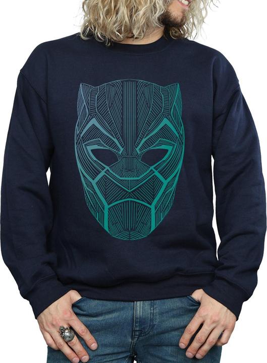 Image du produit Mens Black Panther Tribal Mask Cotton Sweatshirt (L)