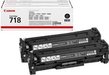 Produktbild Canon TON 2662B017 718 Cartr. 2er-Pa (BK)