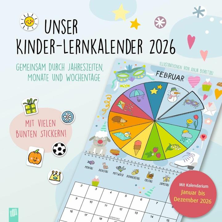 Actual product image Unser Kinder-Lernkalender 2026 (30 x 30 cm, German)