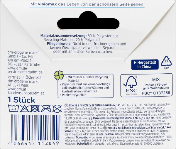 Label énergétique dm Visiomax Recyclage
