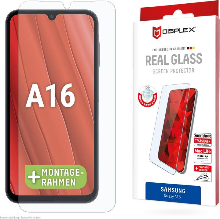 Actual product image Displex Real Glass, 2D Panzerglas (1 Piece, Samsung Galaxy A16)