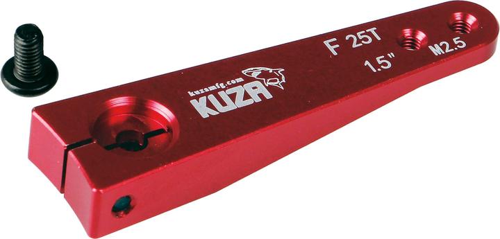 Kuza Servohebel 1-Arm Futaba 25T 38/32mm 1.5" M2,5 Heavy Duty V2 Aluminium