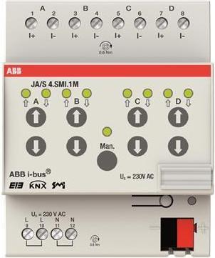 Produktbild ABB JA/S4.SMI.1M JA/S4.SMI.1M Jalousieaktor Man, 4F, SMI (Rolladenaktor)