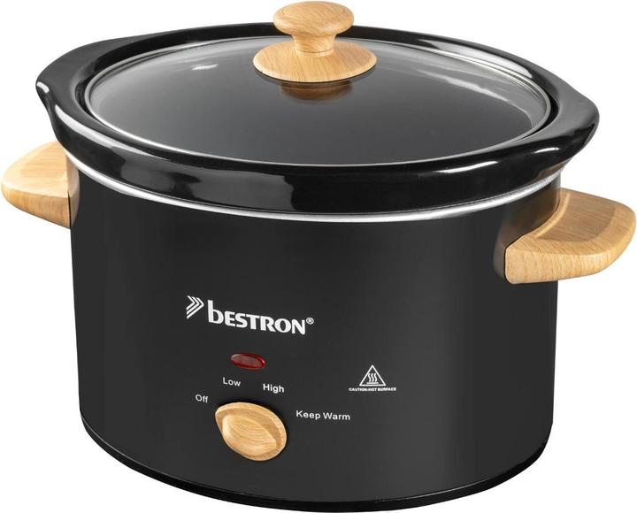 Produktbild Bestron Slowcooker 3.5 Liter, Black & Wood Serie