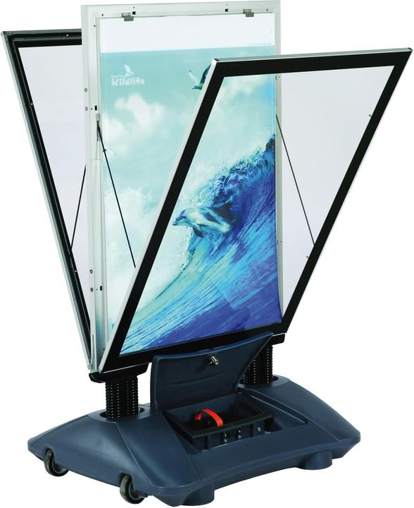 Actual product image Update Displays Customer stopper WindPro LED silver DIN A1 2 compartments (A1)