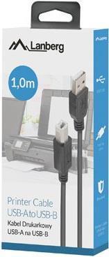 Produktbild Lanberg CA-USBA-10CC-0005-BK USB Kabel 0 5 m 2.0 USB B Schwarz (1 m, USB 2.0)